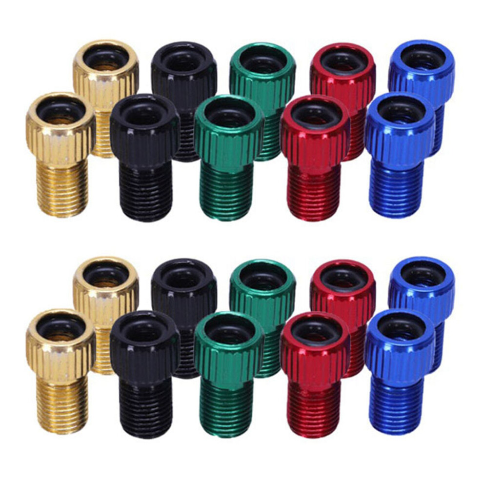 20Pcs Presta To Schrader Valve Adapter Converter Multicolor Bicycle Bike Tire Tube 4713597058816