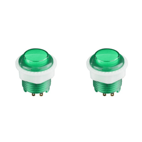2X Quality ABS Game Machine Push Button  with Light Illuminate 24mm Arcade Game Console Button with 4 Terminal B 1