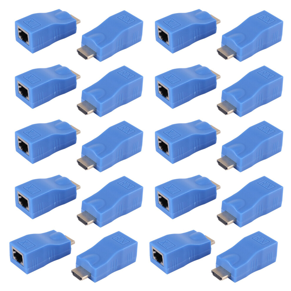 10X Extender To Rj45 Lan Extension Transmitter Receiver Tx Rx Cat5e Cat6 Ethernet Cable V1.4 30M 4K Hd Tv 1080P 6031959466313