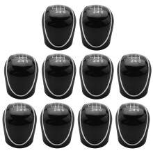 10X 6 Speed Car PU Leather Gear Shift Knob Shift Lever for Mondeo IV S-MAX C-MAX Transit Focus MK3 MK4