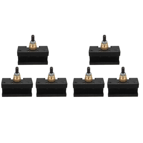 6Pcs  Lathe Quick Change Tools Post Holder Kit (1/4-1/2Inch), CNC Boring/Turning/Facing Holder Set