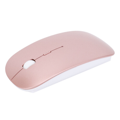 2X 2.4Ghz Ultra-Thin Wireless Keyboard and Mouse Combo with USB Receiver Mouse Keyboard Set(Rose Gold) 2