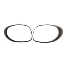 1Pair Gloss Black Taillight Lamp Trim Ring Taillight Frame for 500L 2014-2020 68235995AA 68235996AA