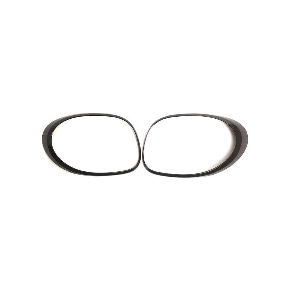 1Pair Gloss Taillight Lamp Trim Ring Taillight Frame For 500L 2014-2020 68235995Aa 68235996Aa Black 4714158437644