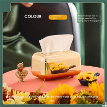 Luxury Golden Tissue Boxes Storage Napkin Holder Paper Case Organizer Ornament Desktop