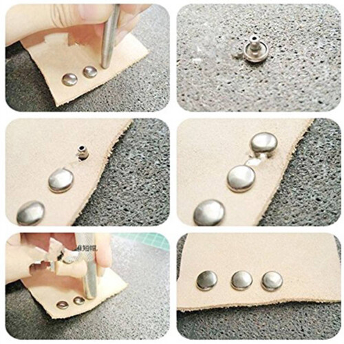 200Pcs DIY Rivet Rivet Rivet Metal Board - Silver 2