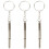 3X  Screwdriver 3 in 1 Phillips Flat Nut Hexagonal Hollow Keychain Sunglasses 1