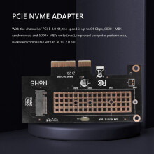 3X M.2 Nvme SSD A Pcie 4.0 Tarjeta Adaptadora 64Gbps SSD Adaptador Pcie4.0 X4 para Pc de Escritorio Pci-E Gen4 A Toda Velocidad