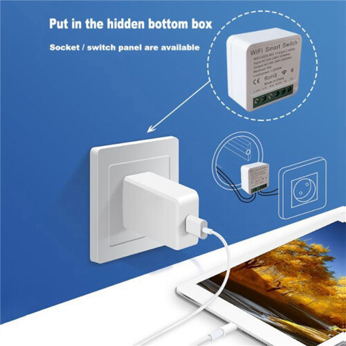 2X Tuya 16A Wifi    DIY Control Relä Timer för  Life för Hem Yandex 1