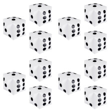 12 Pack Jumbo Inflatable Dice 12 Inch Inflatable Jumbo Dice Large Inflatable Dice for Game Pool Toys