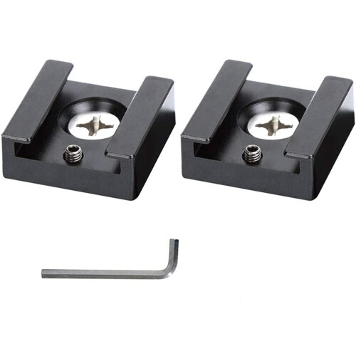 Cold Shoe Mount Aluminum Adapter Bracket Hot Shoe with 1/4 Thread for Camera Cage Flash Shoe Mount(4 PCS) 1