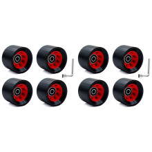 8Pcs Indoor Roller Skate Wheels 95A with Bearings 58mmx39mm PU Wear-Resistant Quad Roller Skate Wheels with 2 Wrench