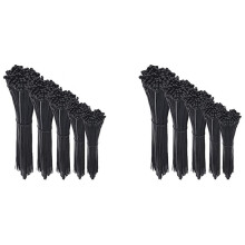1000PCS Cable Ties Black Heavy Duty Zip Ties 2.5 x 100mm, 2.5 x 150mm, 2.5 x 160mm, 2.5 x 200mm, 2.5 x 300 mm