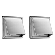 2st 4-Inch Externe Afzuigkap, Muurventilatie, Buiten Gedempte Terugslagklep