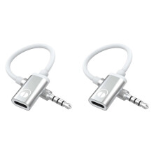 2X Audiokabel 3,5 mm Stecker auf Typ C Buchse, Analoger Audioanschluss, Kopfhörer-Audioadapter für MP3-Player, Laptop, Tablet C