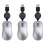3X  USB Wired Mouse Retractable Cable Tiny Small Mouse 1600 DPI Optical Compact Travel Mice (Silver) 1