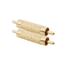 Placcato Oro Rca Connettore Convertitore Adattatore Maschio Rca Maschio-Maschio Professionale (4 Pezzi)
