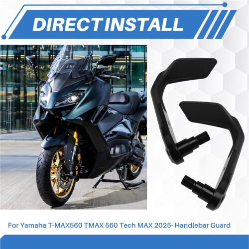 Motorcycle Handguard Shield Hand Guard Protector for  T-MAX560 TMAX 560 Tech MAX 2025- Handlebar Guard Black 2