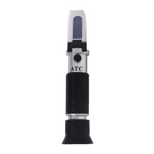 2X Beer Wort and Wine Refractometer, Dual Scale - Specific Gravity 1.000-1.120 and Brix 0-32%, (Aluminum)