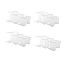 Acrylic Display Risers, Clear Rectangle Stands Shelf for Display 24Pcs