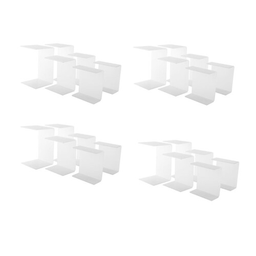 Acrylic Display Risers, Clear Rectangle Stands Shelf for Display 24Pcs