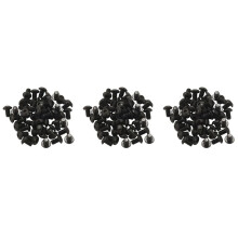 M5X8mm Boulon de Vis A Tete Hexagonale A Tete de Bouton Noir 150 Pcs