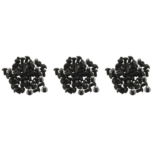M5X8mm Button  Hex Socket Cap Screw Bolt Black 150 Pcs
