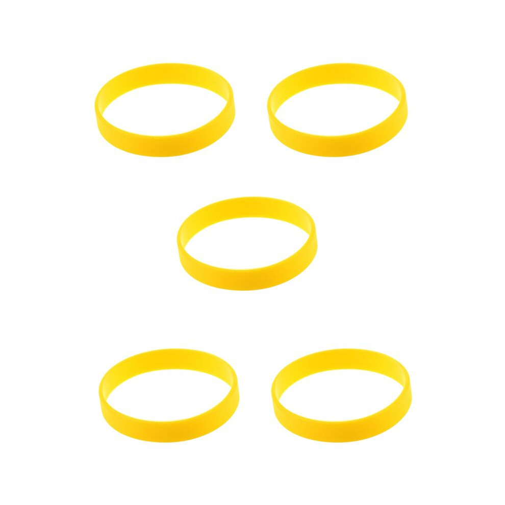 5X Fashion Silicone Rubber Elasticity Wristband Wrist Band Cuff Bracelet Bangle Yellow 6033500376249