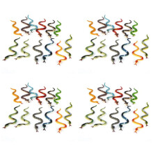 Plastic Reptile Animal Snake Model Toy 48Pcs Multicolour