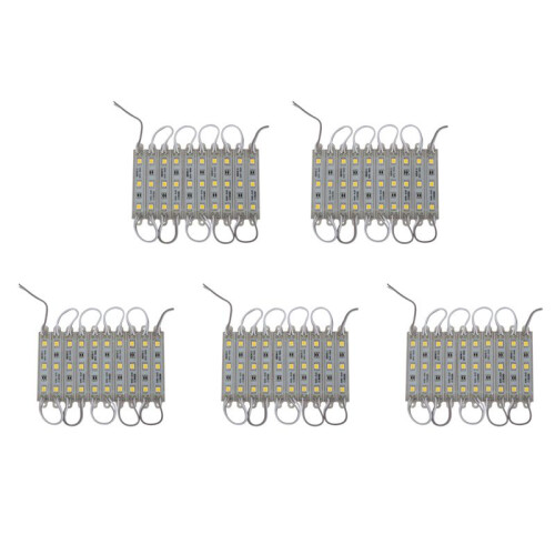 5 x 10Pcs 5050 SMD 3 LED Module LED Strip String Light Waterproof  12V Warm White