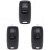 3X Uncut Key Replacement 2 Button Keyless Entry Remote Key Fob Shell Case and Button Pad Compatible with  2 3 1