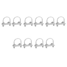 10 PCS Antenna Mount Clamp U-Bolt Mounting Hardware Antenna Mast Clamp V Jaw Bracket Accessories for Outside Antenna