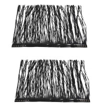 2X Frauen Quasten Leder Rock Sommer Mode Angepasst PU Lange Fransen Kleid GüRtel Schwarz