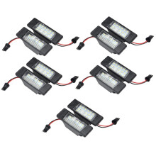 10Pcs Voiture 18Leds Feux de Plaque D'Immatriculation en Plastique pour Qashqai X-Trail Juke Primera Lumineux Led Plaque D'Immatriculation