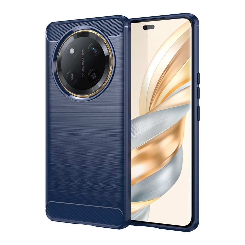 Case For Honor X9c And Case For Honor X60 Pro 5G Tpu Carbon Fiber Shockproof Antiscratch Lasi Cover Blue 9092120828832