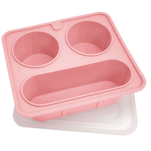 Durable Ice Cubes Maker With Secure Locking Cover Great-Pink