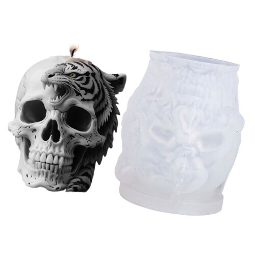 Totenkopf-Form, Silikonform, Halloween-Kerze, Silikonform,
