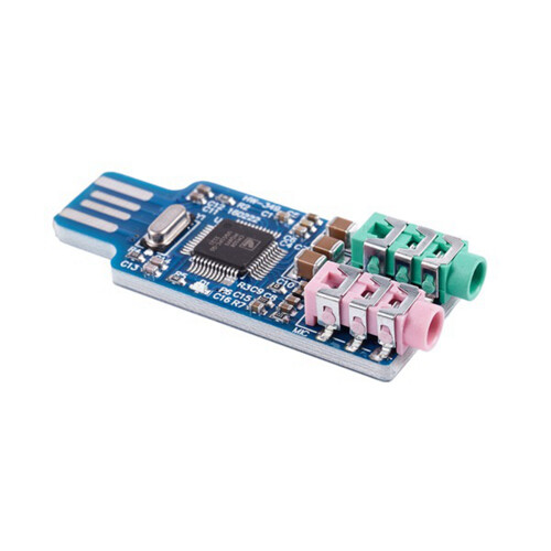 Scheda Audio USB da 4 Pezzi con Driver Gratuito CM108 Chip per Scheda Audio USB Blu