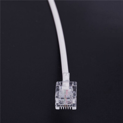 3Pcs 10M RJ11 Telephone Connector Extension Cable White 2