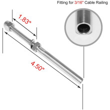 40 Pack Gewinde Terminal Stud Edelstahl T316 Marine Grade Stud End Fitting Terminal