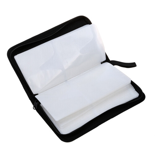 2X 80 VCD DVD CD FauX Leather Case Storage Holder Organizer Black 1