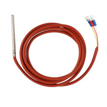 6X PT100 RTD Temperature Sensor 6mmx80mm Class B 2M Silicone Gel Coated Wire Platinum Resistance Pt 100 Stainless Steel