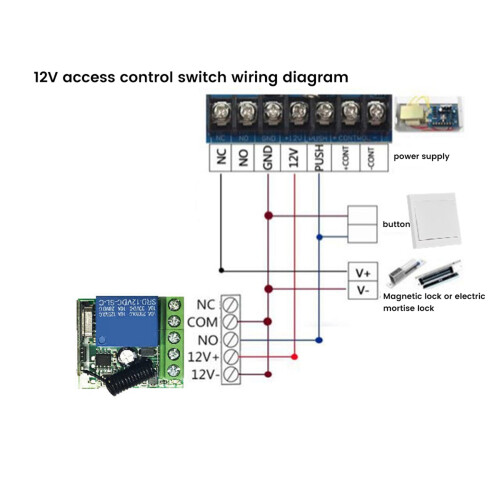 3X 433 Mhz RF Wireless  Receiver  12V Single Relay Receiver Module with 2Pcs Universal Wireless Remote Control 2