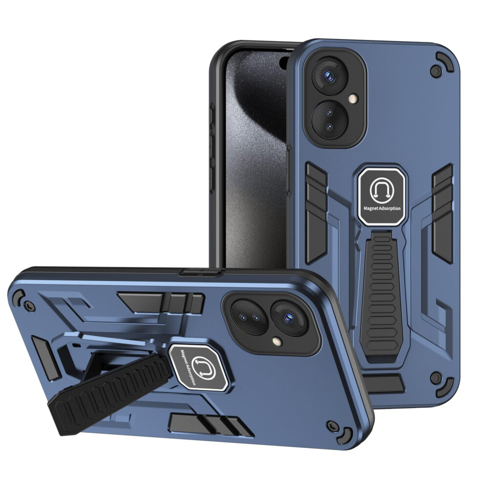 Cell Phone Case For Tecno Spark 9 Pro With Kickstand, Military Grade Full Body Tpu+Pc Cover Blue 9092120829235