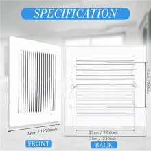 2X Pièces Rechange pour Couvercle Ventilateur D'Extraction Salle Bain 12 X 12 Po pour Grille Ventilation Carrée Salle Bain et Grille Ventilateur