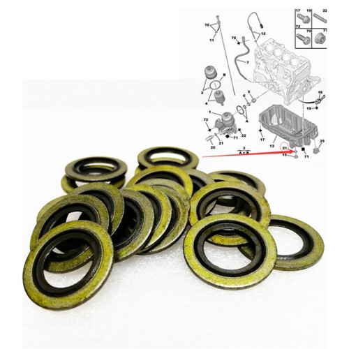 80PCS Engine Oil Drain Plug Gasket 016393/016454 for  ,,,,,,,,