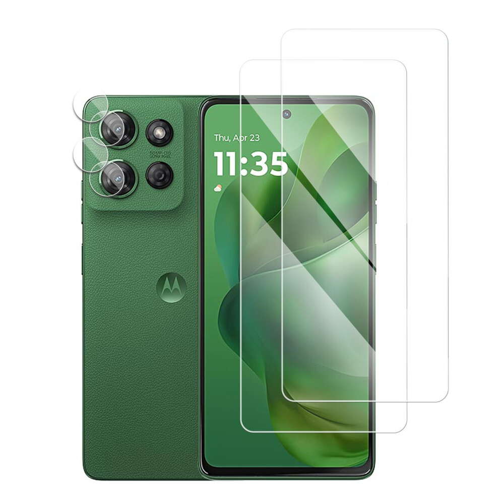 2+2 Pack Screen And Camera Protector For Motorola Moto G Power 2025, 9H Hd Antiscratch Tempered Glass 9092120829822