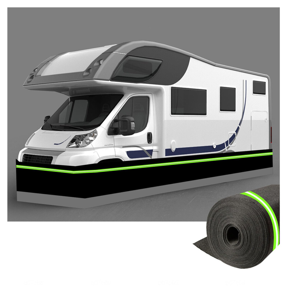 Weatherproof Rv Skirt 31In 24M/78Ft With Felt Fabric For Mobile Home, Easy Diy Installation And AllâSeason 5Th Wheel Protection Black 9330225109297