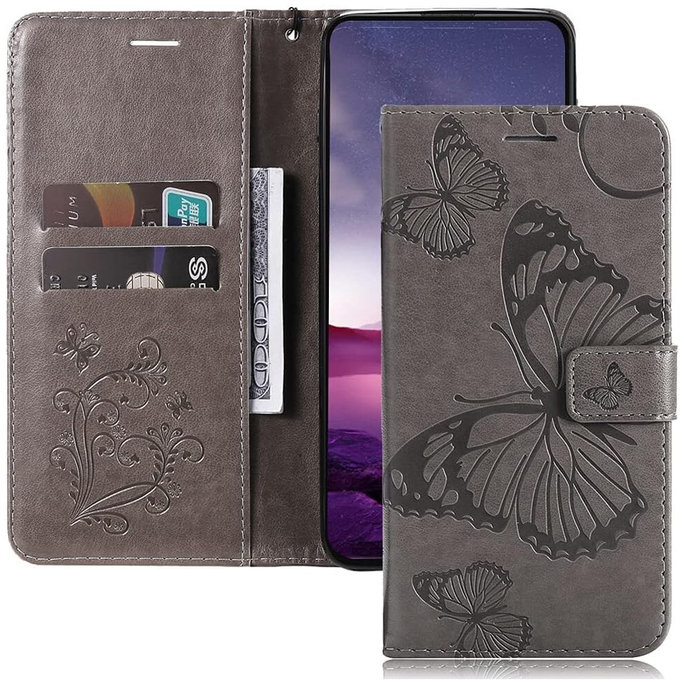 Wallet Case With Card Slots Kickstand Magnetic Closure Shockproof 6.1 Inch For Iphone 16 Gray 9092120829976