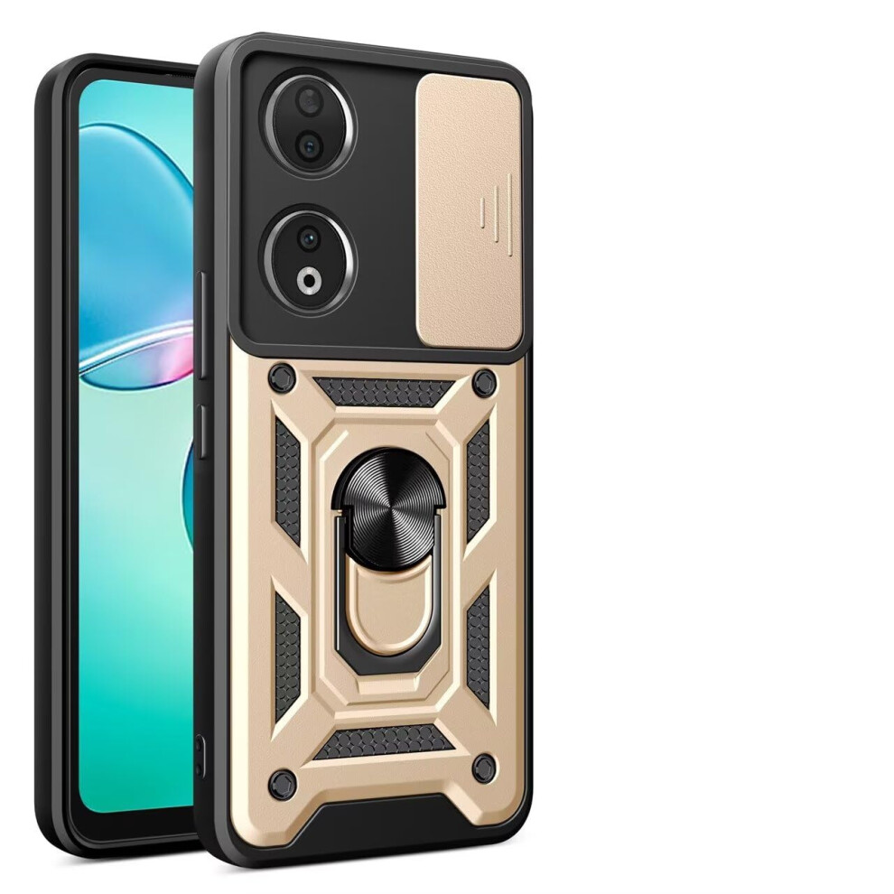 Case For Honor 90 5G Military Grade Duallayer Shockproof Cover With Builtin Kickstand Gold 9771547088080